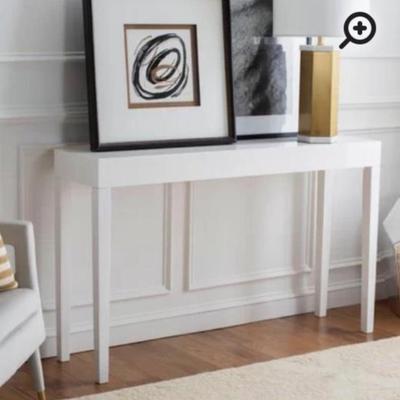 Sale Photo Thumbnail #131: Simple white lacquer console