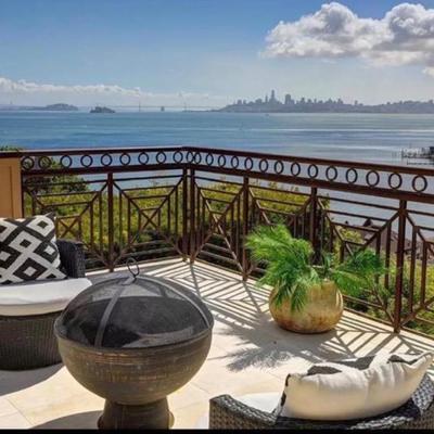 Sale Photo Thumbnail #186:  Outdoor barrel chairs and firepit