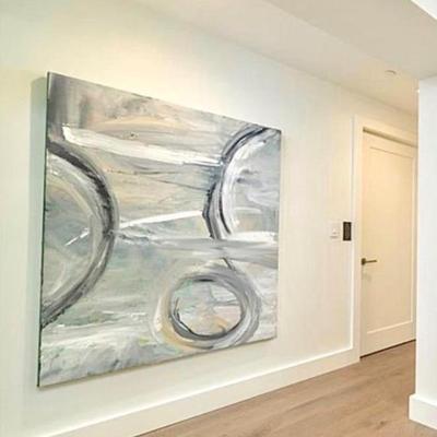 Sale Photo Thumbnail #201: Circleline  60 x 48 x 1 ½ acrylic on canvas 