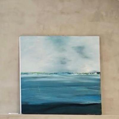 Sale Photo Thumbnail #212:  Blue Horizon  40x40x 1 ½  oil on canvas 