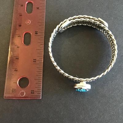 Sale Photo Thumbnail #52: Silver plated snap bracelet please see attached photos