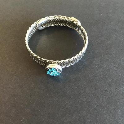 Sale Photo Thumbnail #51: Silver plated snap bracelet please see attached photos