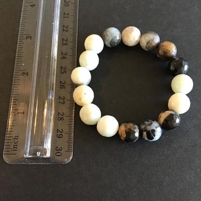 Sale Photo Thumbnail #85: Beautiful Vintage handmade polished amazonite crystal bracelet please see attached photos