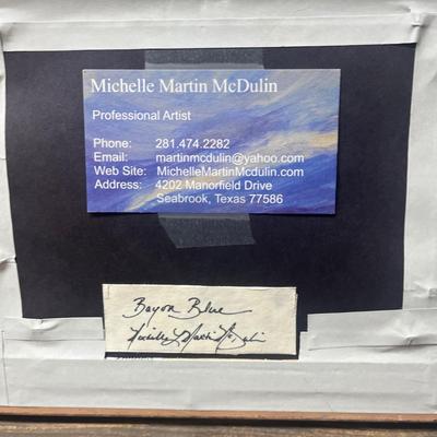 Michelle Martin McDulin Professional Artworks, "Bayou Blue" Seabrook Texas / Ohio Artist