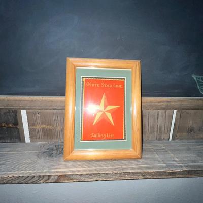 White Star Line Sailing List Framed Reproduction