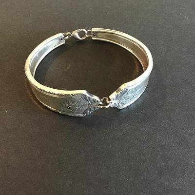 Sale Photo Thumbnail #139: Vintage hand made silver plated spoon bracelet Please see attached photos