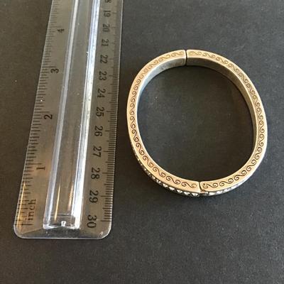 Sale Photo Thumbnail #174: Brighton silver plated secret love hinged bracelet with Swarovski crystals Please see attached photos