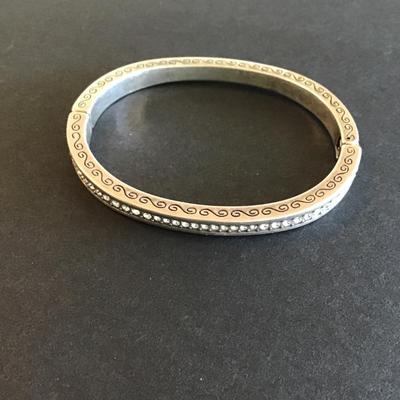 Sale Photo Thumbnail #173: Brighton silver plated secret love hinged bracelet with Swarovski crystals Please see attached photos