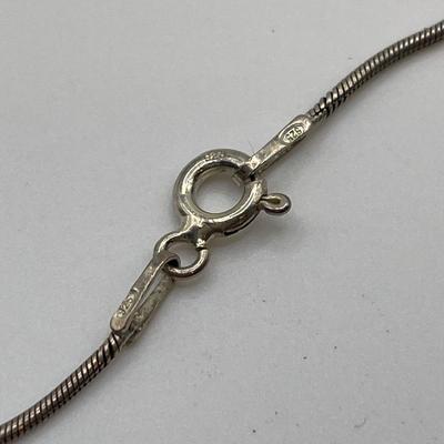 Sterling heart pendant and chain
