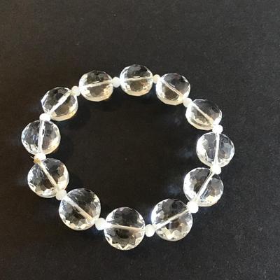 Sale Photo Thumbnail #203: Crystal Glass Beaded Stretch Bracelet Please see attached photos