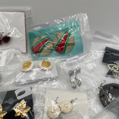 Large bag of post earrings