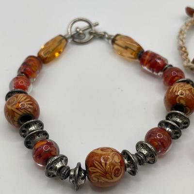 Sand stone necklace and bracelet