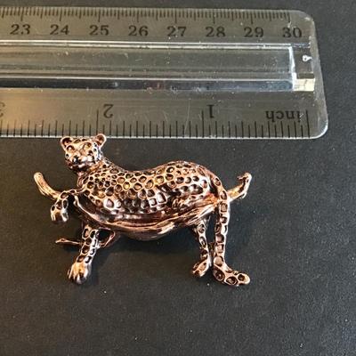 Sale Photo Thumbnail #78: Very nice  rose gold Tone leopard brooch
Please see attached photos