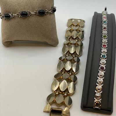 Vintage silver tone bracelets