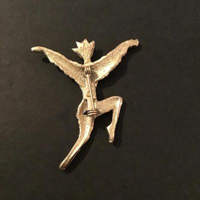 Sale Photo Thumbnail #201: Vintage Gold Tone ballet dancer brooch Please see attached photos
