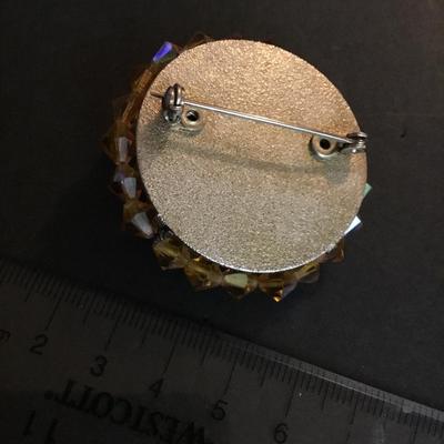 Vintage Aurora Borealis, crystal brooch