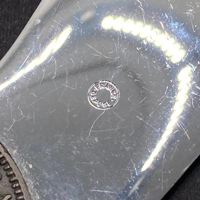 LOT 31: Napoleon III Empereur 1870 Empire Francais 5 F Coin Letter Opener Paper Knife