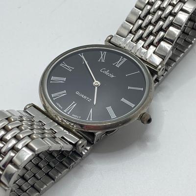 LOT 32: Watch Collection - Fossil 100 Meters Blue Calendar, Timex Water Resistant, Collezio Slim Quartz