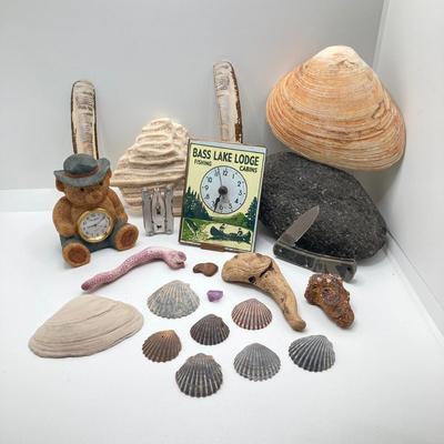 LOT 35: Vintage Adventure / Outdoor Collectibles - Rocks / Stones, Shells, Camping, Tools and More