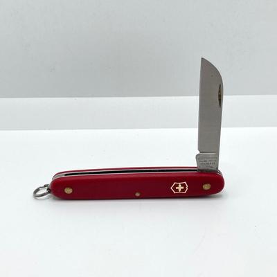 LOT 36: Vintage Victorinox Swiss Made Single Blade Folding Utility Knife, Pair of Sheffield Folding Knives, Columbia Folding Utility Tool...