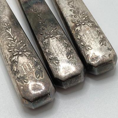 LOT 39: Sterling Monogrammed Flatware - Forks and Knives
