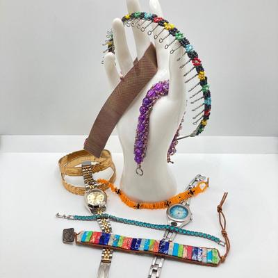 LOT 40: Collection of Colorful Jewelry, Accessories and Watches (Fossil / Jaclyn Smith)