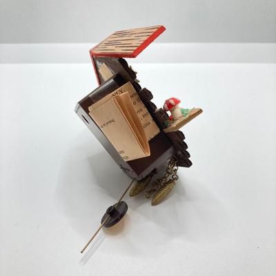 LOT 44: Vintage W Germany Bluebird Miniature Chalet Wall Clock with Instructions