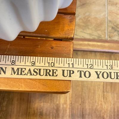 LOT 46: Wood Patiojoy Costway Bench with Baskets and White Better Homes and Gardens Planter