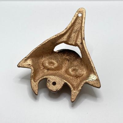 LOT 47: Vintage Cast Iron Hanging Match Holder, Gargoyle / Devil Face Bottle Opener and Glass Jars (Ball / Kerr) filled with Matchbooks