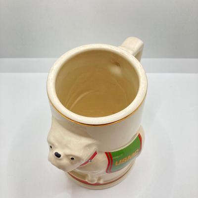 LOT 48: Vintage Militaria / Marines Collection - Baron Brass Belt Buckle, Key Chain / Watch, Souvenir Pen, USMC Mug and Matchbooks