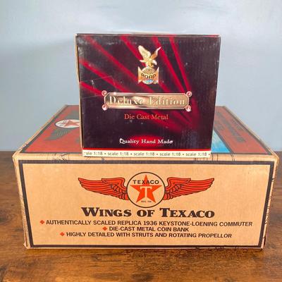 LOT 49: Diecast 1953 Ford F-100 Pick Up in Original Box and Wings of Texaco Diecast "The Duck" 1936 Keystone - Loening Commuter...