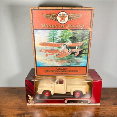 LOT 49: Diecast 1953 Ford F-100 Pick Up in Original Box and Wings of Texaco Diecast "The Duck" 1936 Keystone - Loening Commuter...