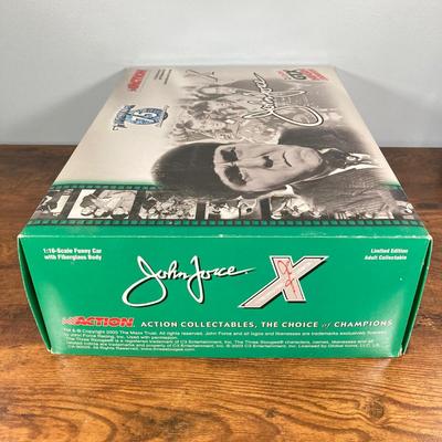 LOT 50: Action Collectibles 1:16 Scale John Force Castrol GTX Funny Car with Fiberglass Body (High Mileage Three Stooges 75th Anniversary