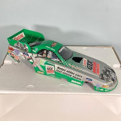 LOT 50: Action Collectibles 1:16 Scale John Force Castrol GTX Funny Car with Fiberglass Body (High Mileage Three Stooges 75th Anniversary