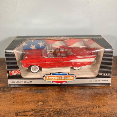 LOT 51: Diecast Cars in Original Boxes - Ertl American Muscle 1957 Chevy Bel Air and Sun Star 1961 Chevrolet Impala
