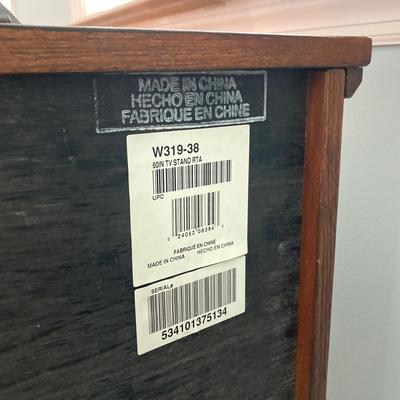 LOT 58: 60 Inch Wood TV Stand / Entertainment Cabinet with Storage