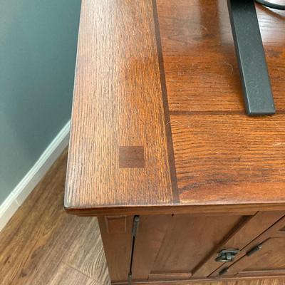 LOT 58: 60 Inch Wood TV Stand / Entertainment Cabinet with Storage