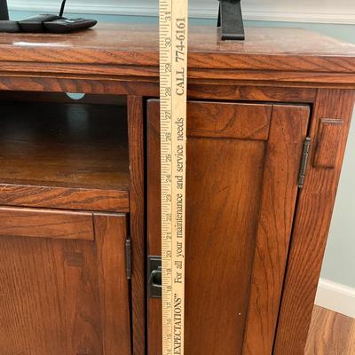 LOT 58: 60 Inch Wood TV Stand / Entertainment Cabinet with Storage