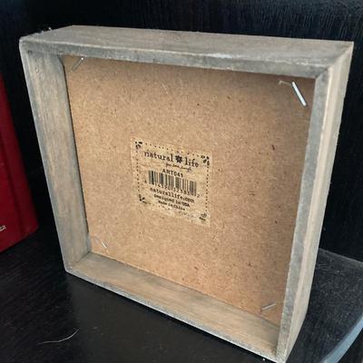 LOT 63: Black Corner Shelf Unit with Home Decor - Mirror, Candle Holder, Pink Glass Bowl, Sir Arthur Conan Doyle Book and More