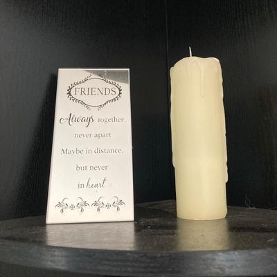 LOT 63: Black Corner Shelf Unit with Home Decor - Mirror, Candle Holder, Pink Glass Bowl, Sir Arthur Conan Doyle Book and More