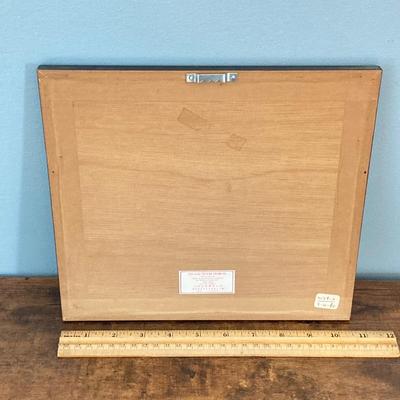 LOT 64: Asian Decor - Vintage Framed Artwork "Chinese Cemetery" and "Dice Players near Amoy", Handcrafted Tea Light...