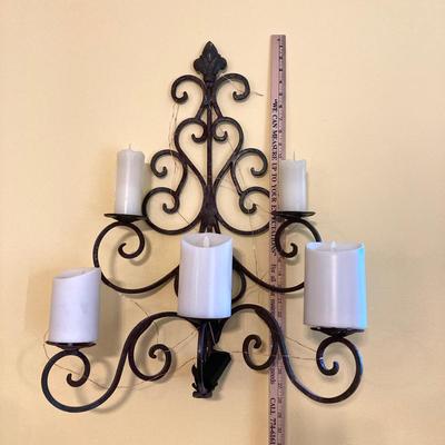 LOT 66: Home Decor Collection - Wall and Table Candle Holders, Green Stove Candle Holder and Scented Wax Melts