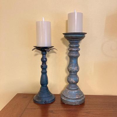 LOT 66: Home Decor Collection - Wall and Table Candle Holders, Green Stove Candle Holder and Scented Wax Melts