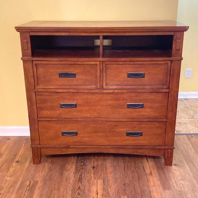 LOT 67: Wooden Media Chest