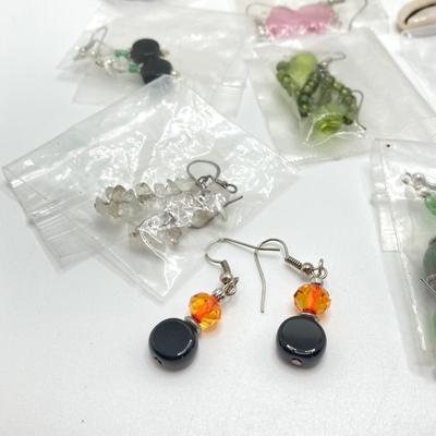 LOT 69: Collection of Handcrafted Dangle Style Earrings and More - 18 Pairs