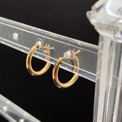 LOT 74: Gold Hoop Style Earrings - 10K, TW 1.77g
