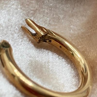 LOT 74: Gold Hoop Style Earrings - 10K, TW 1.77g