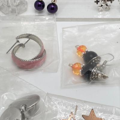 LOT 76: Eighteen Pairs of Earrings - Handcrafted, Dangle and More