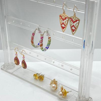 LOT 77: Collection of Earrings - Dangle, Stud, Handcrafted and More