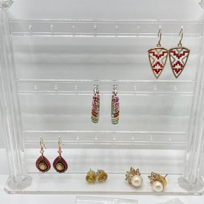LOT 77: Collection of Earrings - Dangle, Stud, Handcrafted and More